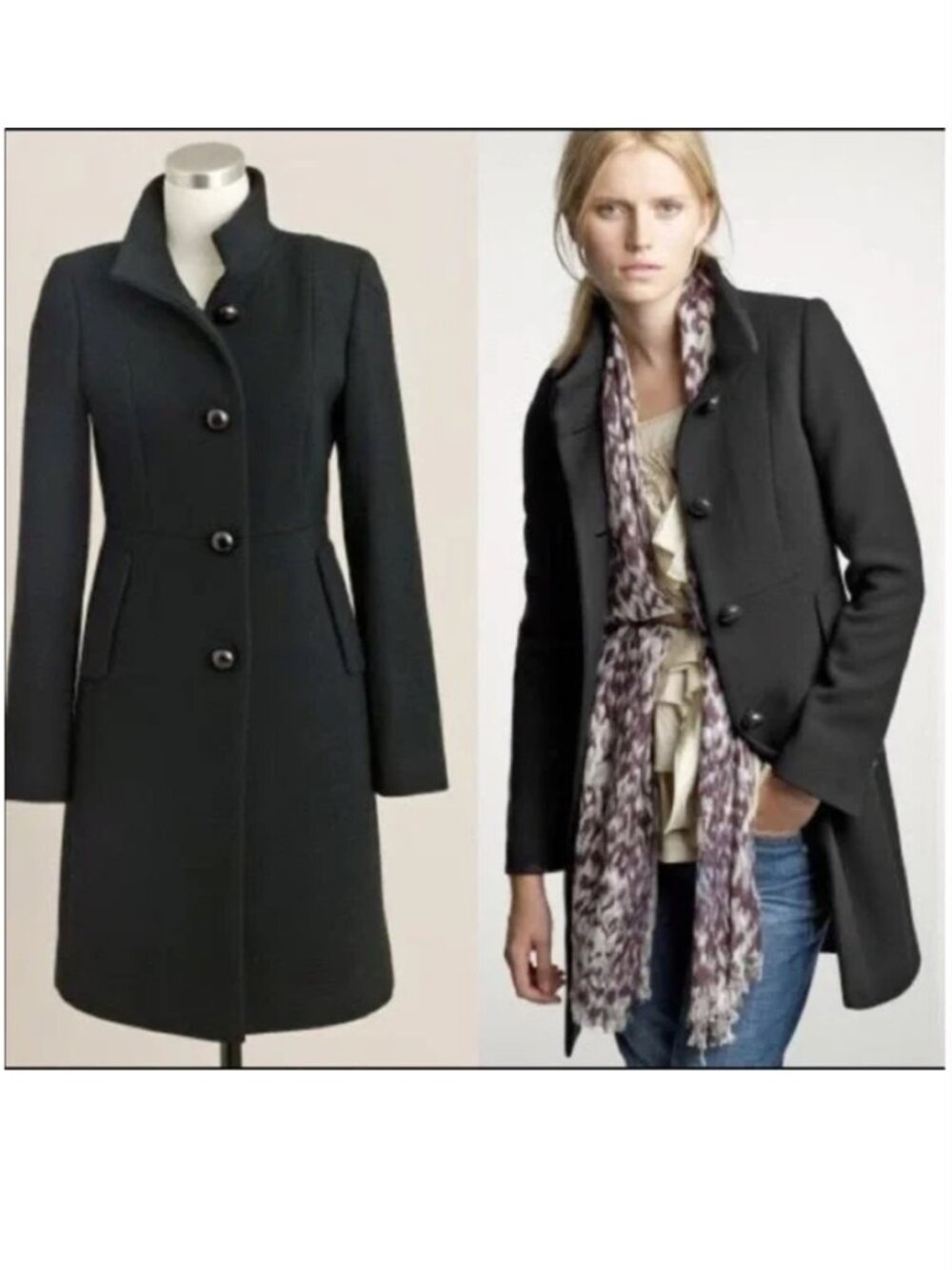 NWT J. Crew Double Cloth Carlin Coat Size 4